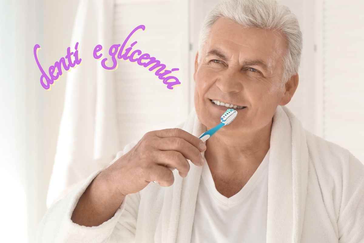 persona che si lava i denti