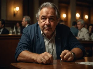 signore anziano con una pillola in mano